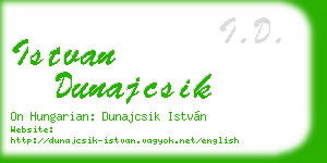 istvan dunajcsik business card