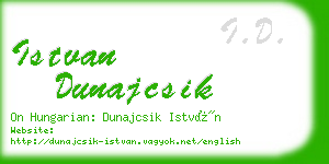 istvan dunajcsik business card